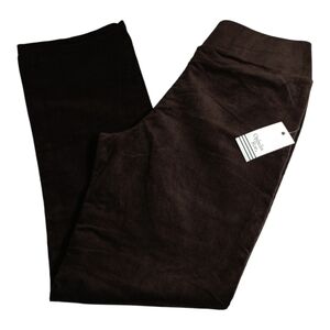 Ophelia Roe Women's Size 8 Brown Corduroy Flare Bottom Pants Mid-Rise Pull-On 8